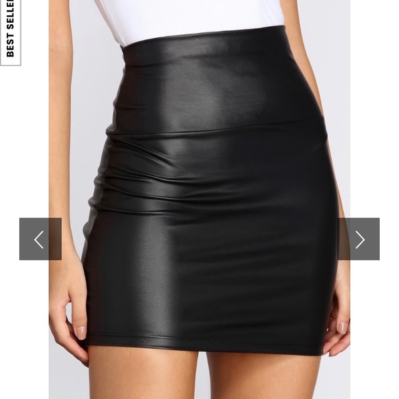Windsor Dresses & Skirts - Windsor Black Leather Skirt